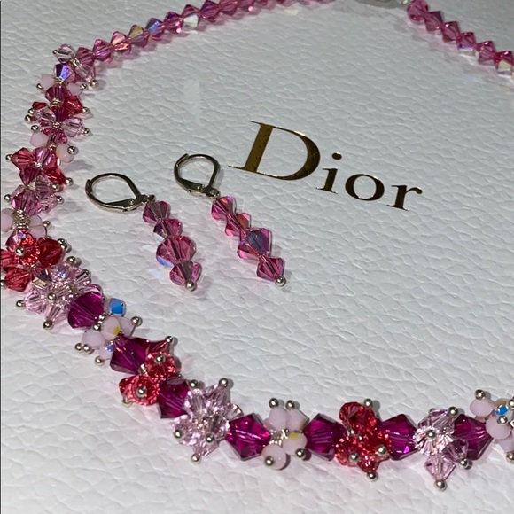 Swarovski set necklace + earrings - Picture 4 of 8